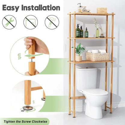 TOLIET BAMBOO SHELFS