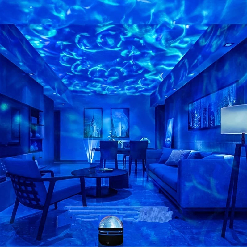 1pc Ocean Wave Projector With 7-Colors Patterns