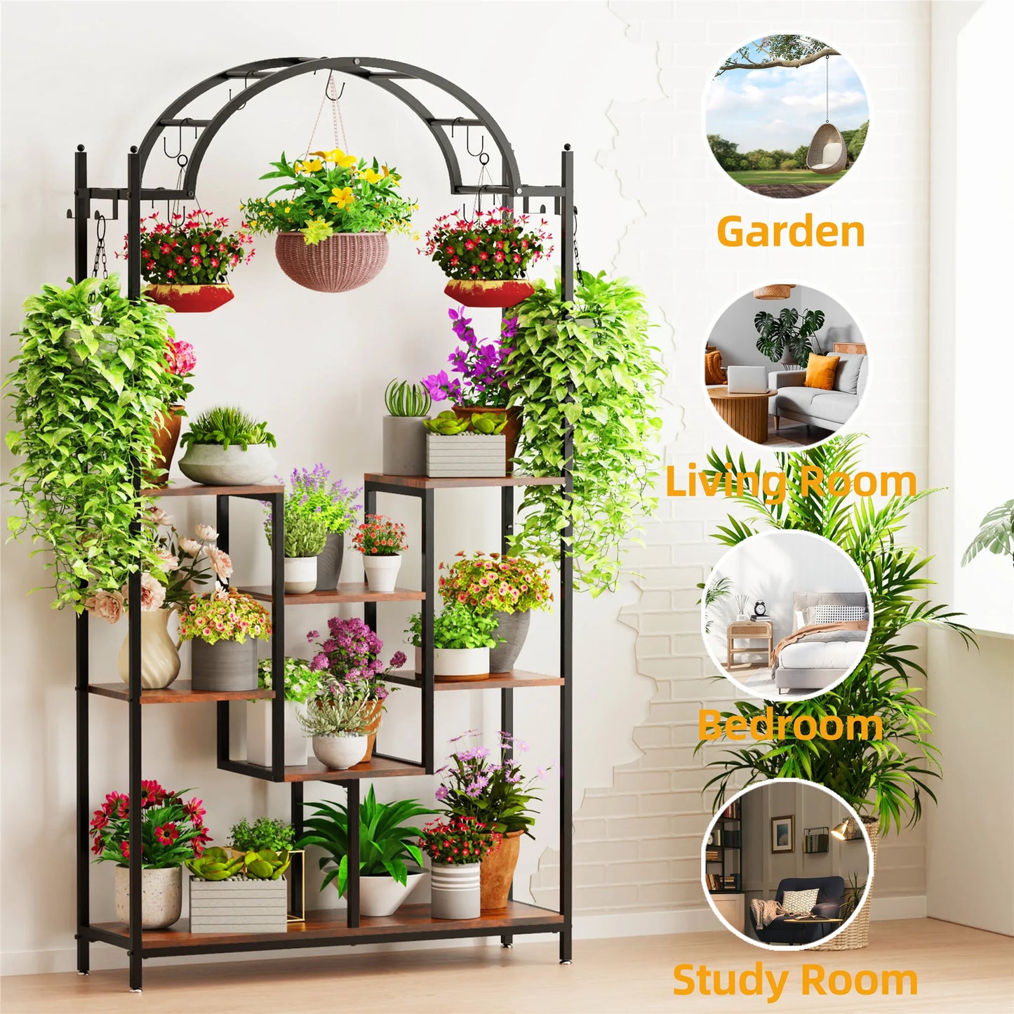 5-Tier Tall Indoor Plant Stand